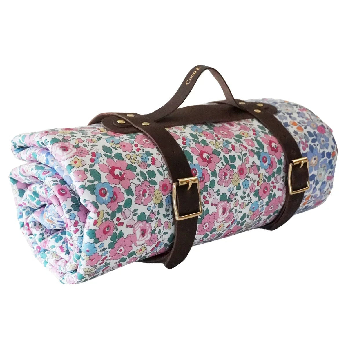 Picnic Blanket Made With Liberty Fabric Betsy Blossom Pink & Betsy Lavender
