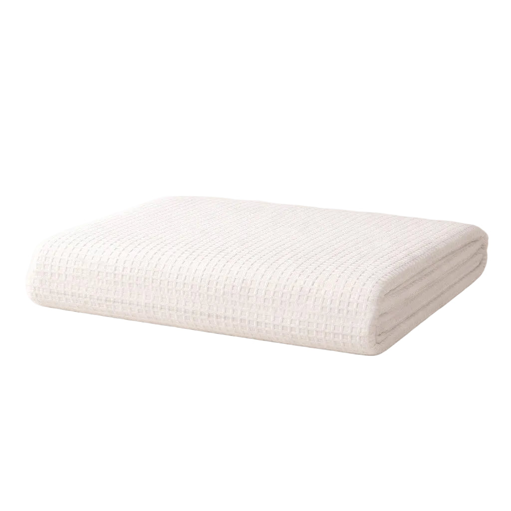White Amélia Bedspread – 100% Cotton Waffle