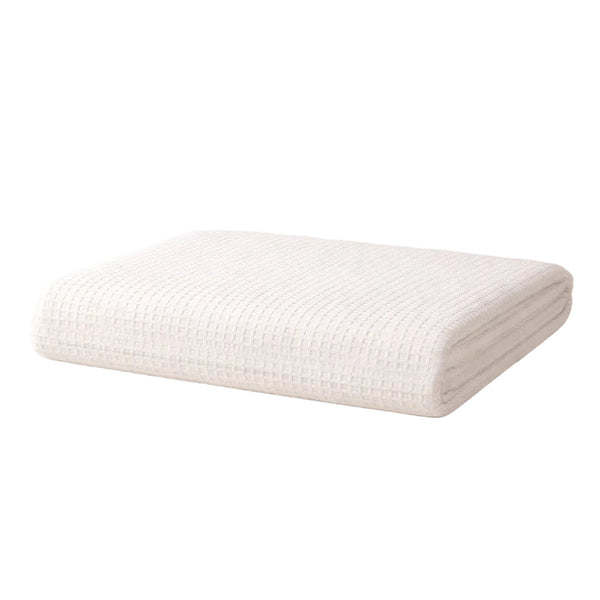 White Amélia Bedspread – 100% Cotton Waffle
