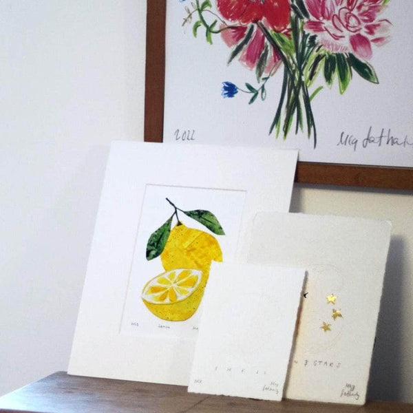 Original Lemon Collage Art Piece