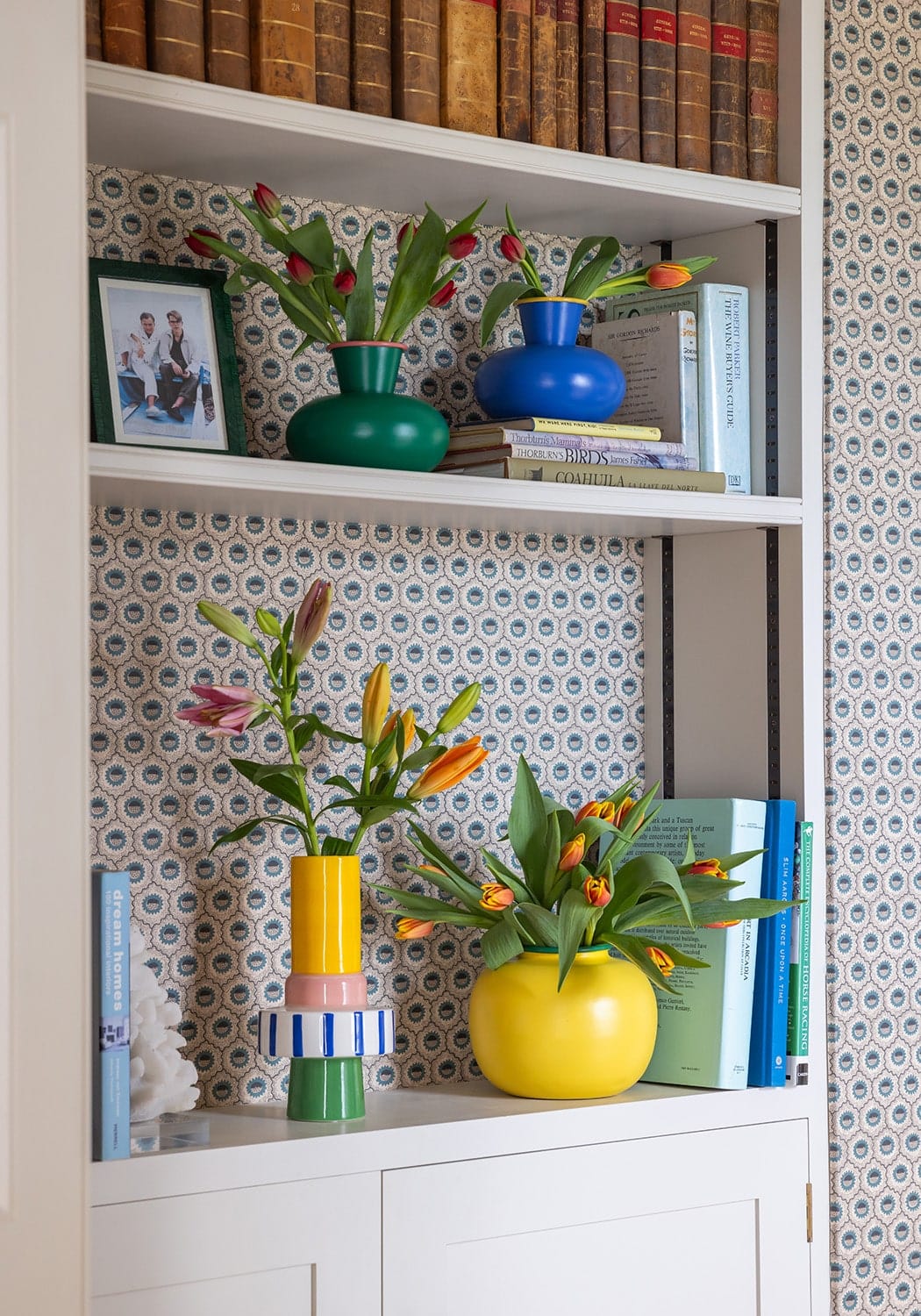 Color Blocking Yellow and Green Vase - Casa by Josephine Jenno