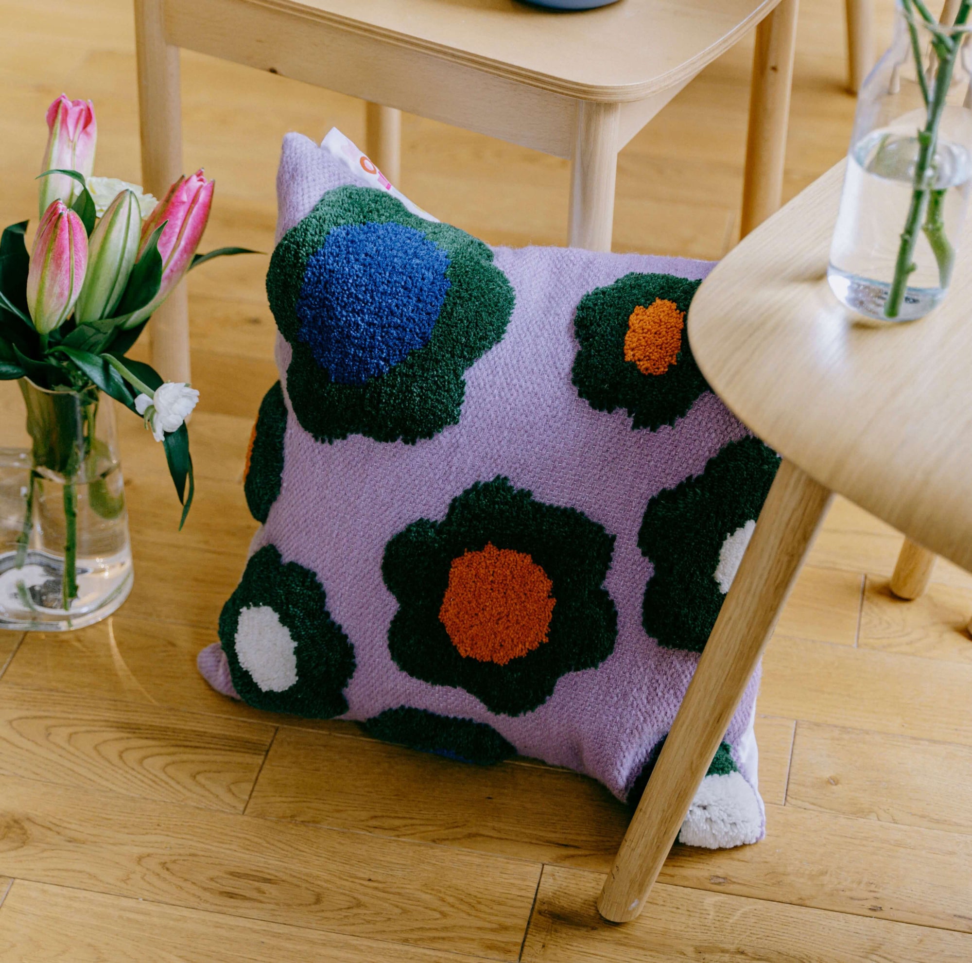 Green Flower Cushion