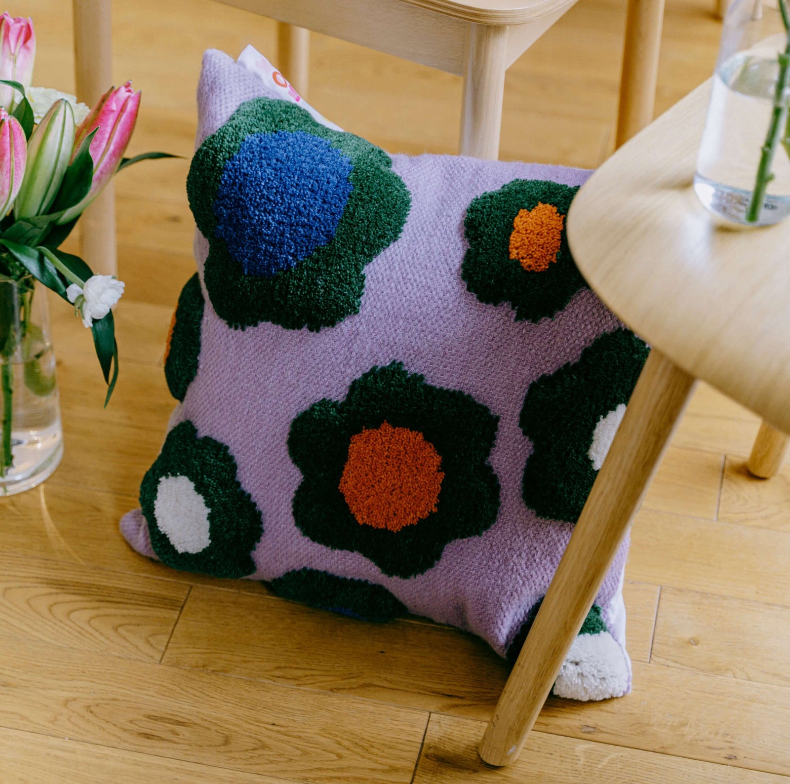 Green Flower Cushion
