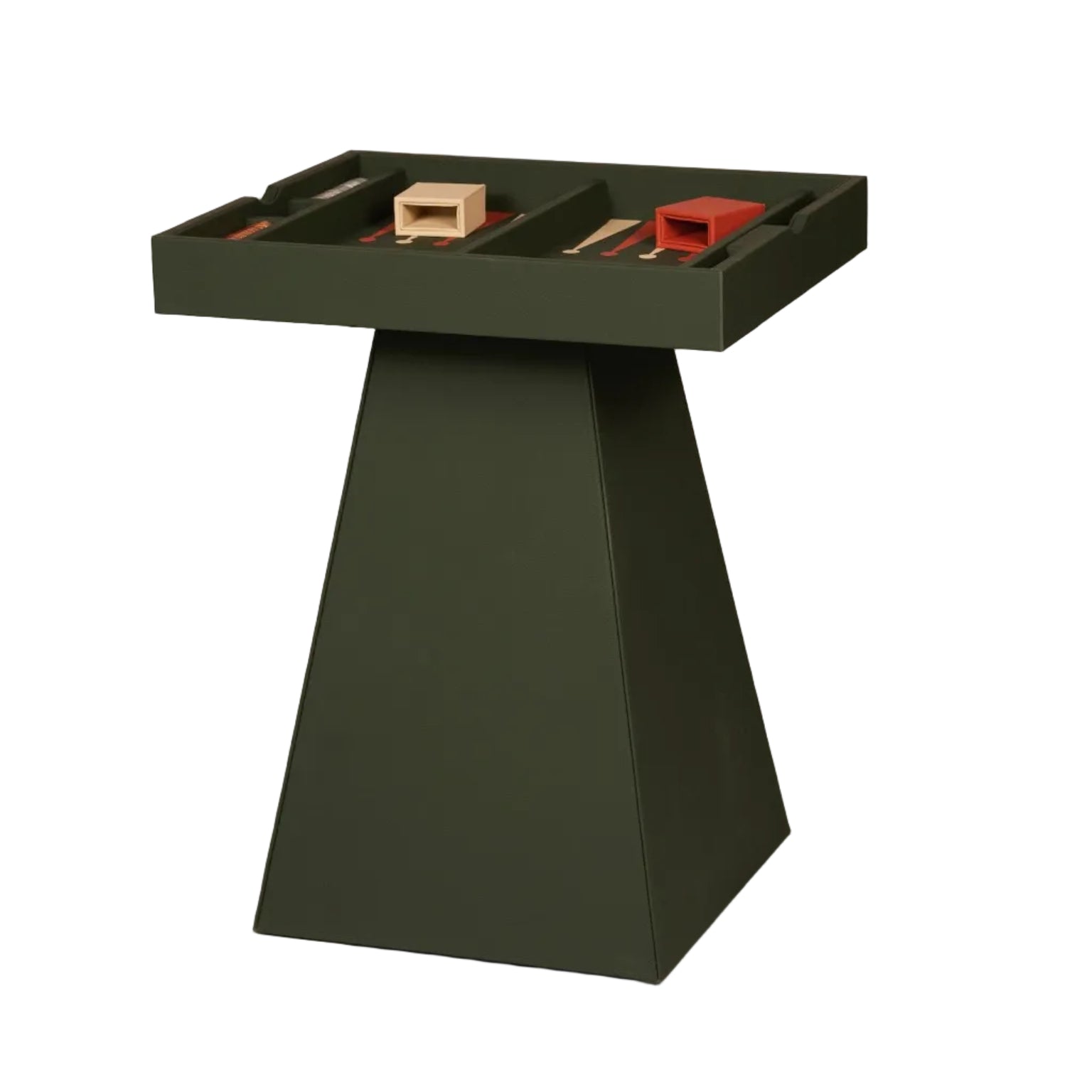 Leather Game Table Green