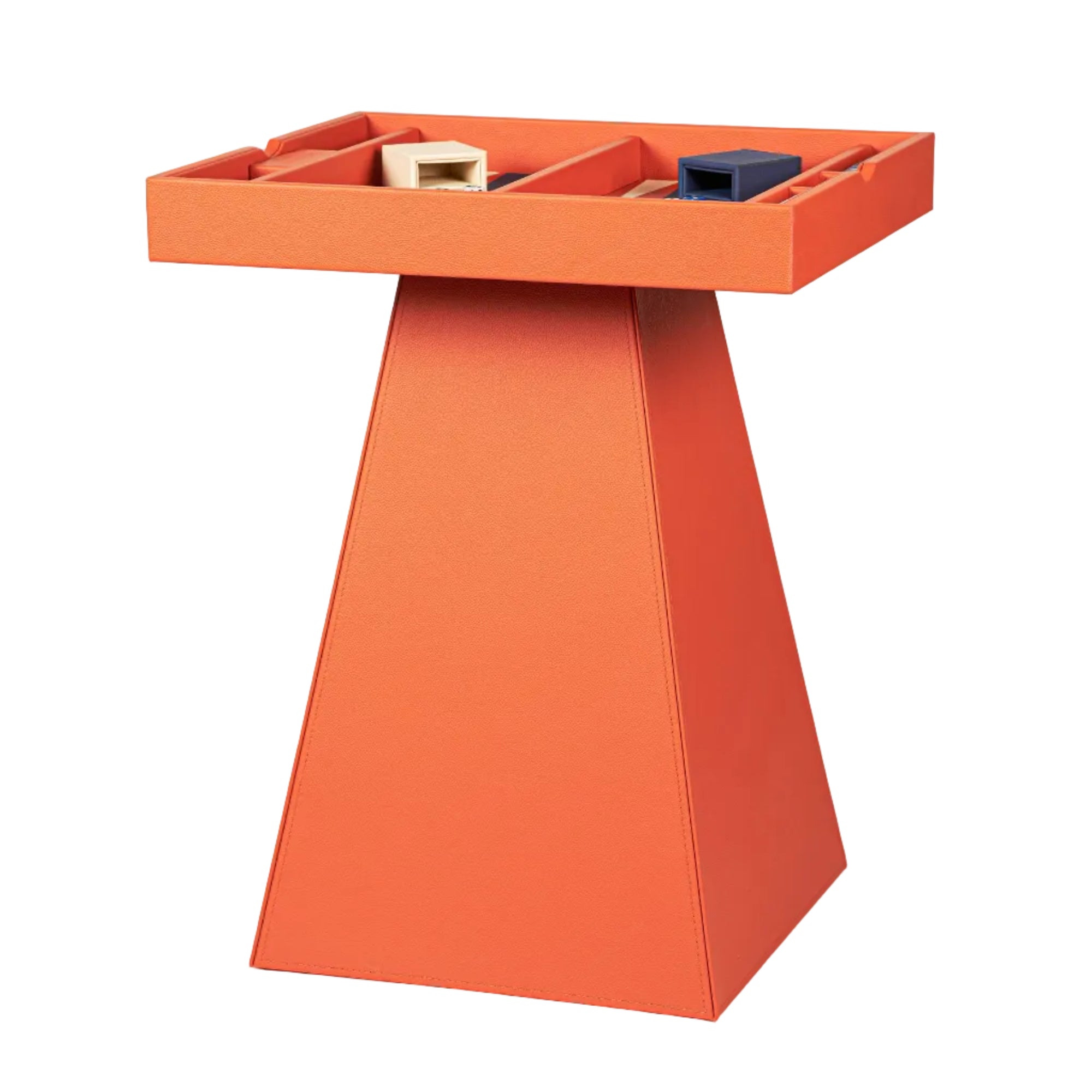 Leather Game Table Orange