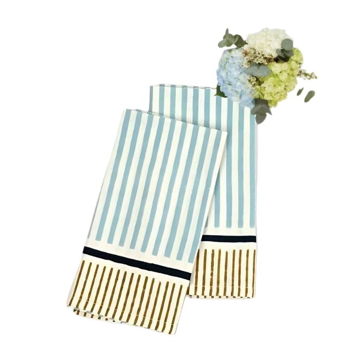 Conscious Crossroads Recycled Napkin Blue - Set of 2 - Casa by Josephine Jenno