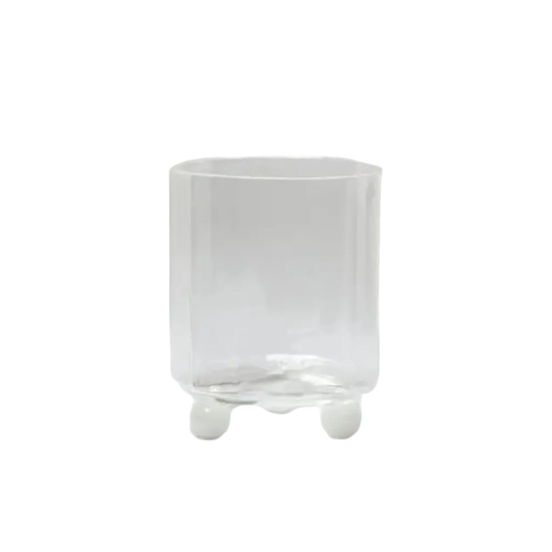 Sicília White-Bobble Stemmed Glass