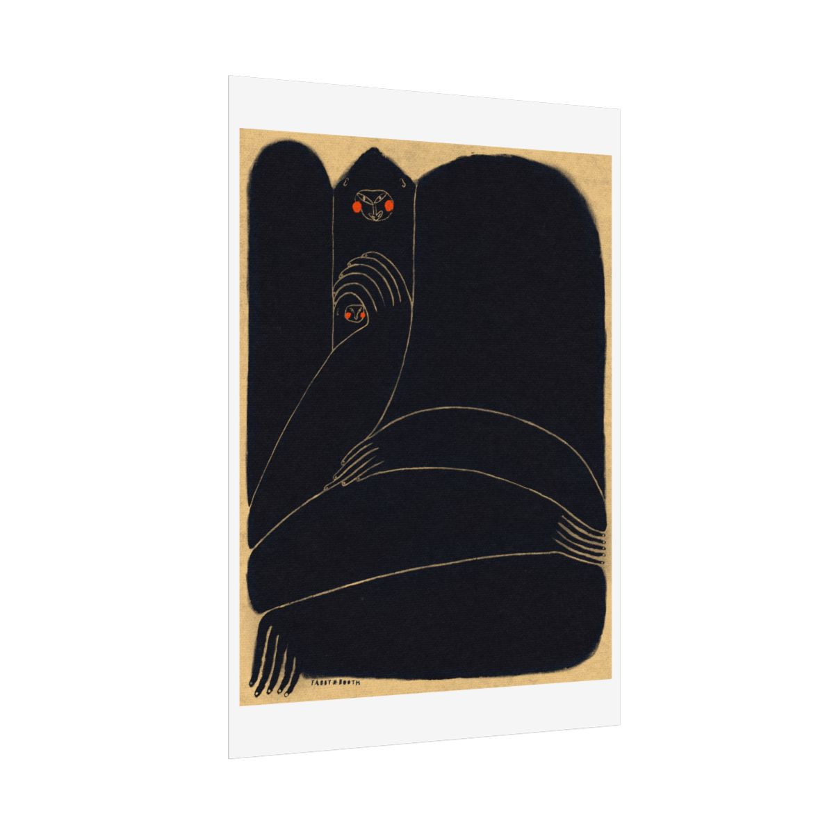 Tabby Booth GORILLA & BABY Fine Art Print