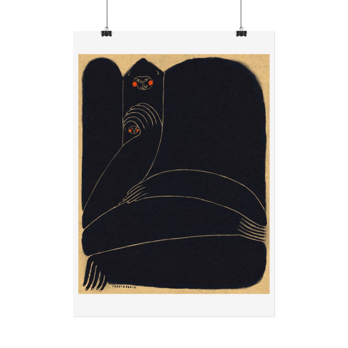 Tabby Booth GORILLA & BABY Fine Art Print