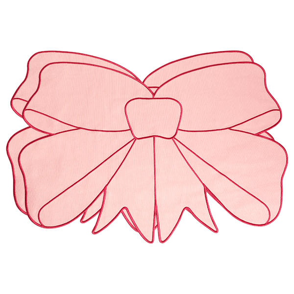 Add a pop of style to your table with OCTAEVO Coquette Placemats (Set of 2), featuring a bold pink and red bow.