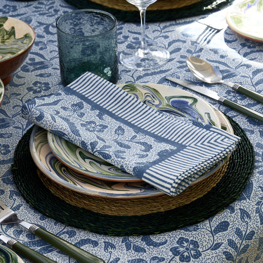Blue Ottilie Napkins - Set of 4