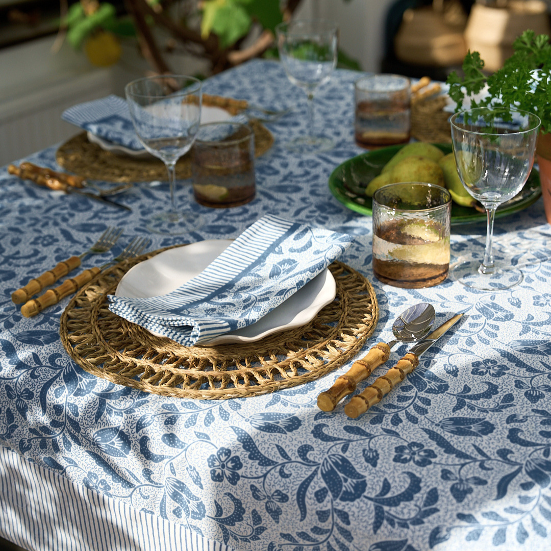 Blue Ottilie Napkins - Set of 4