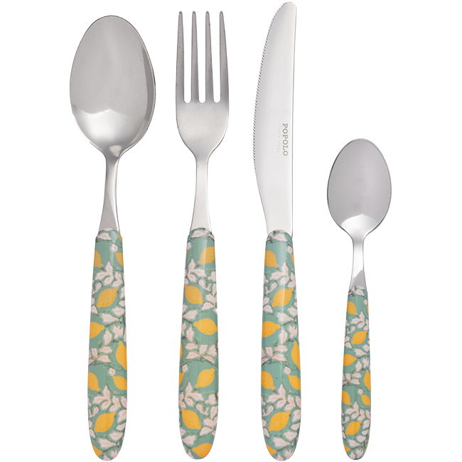 Cutlery Set of 4 Citrons