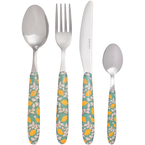 Cutlery Set of 4 Citrons