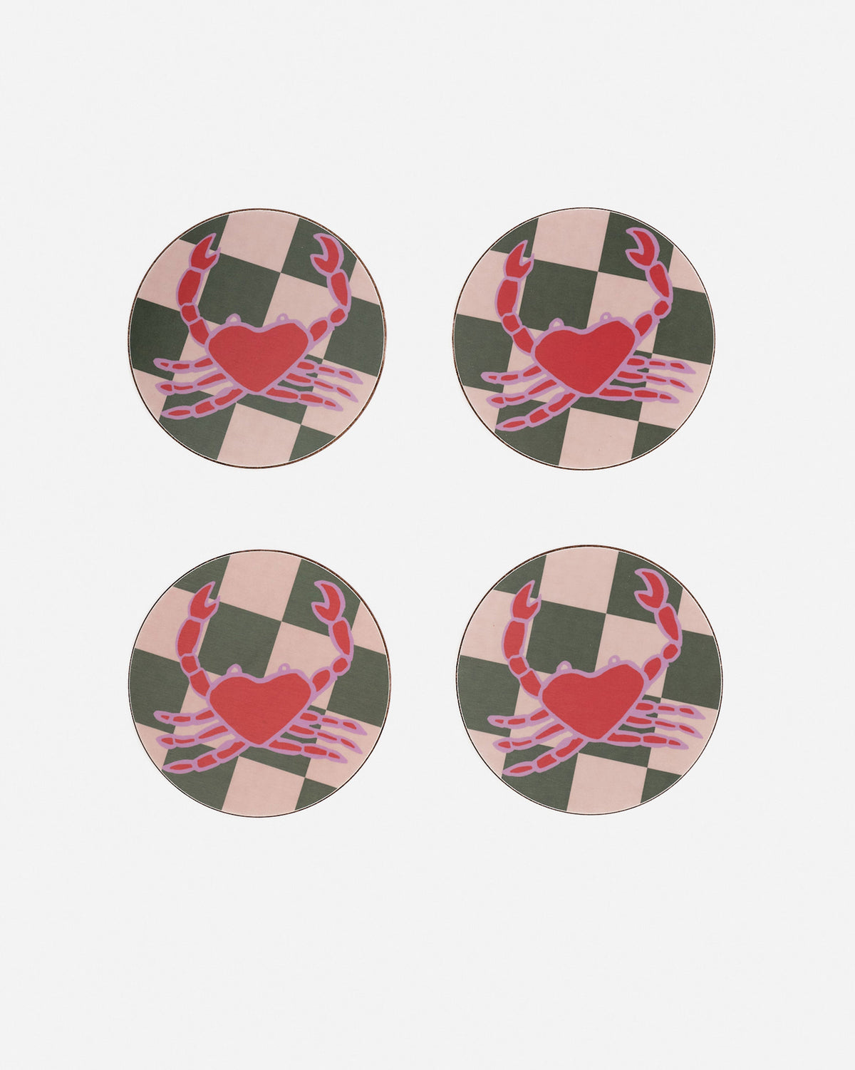 Set of 4 Crab Coasters