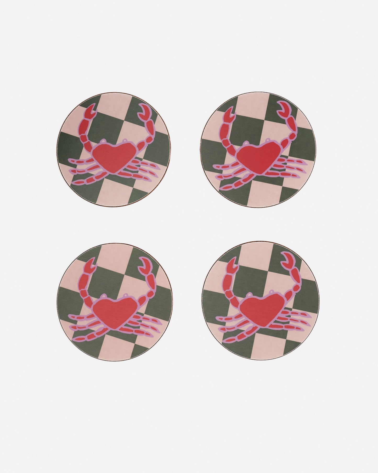 Set of 4 Crab Coasters