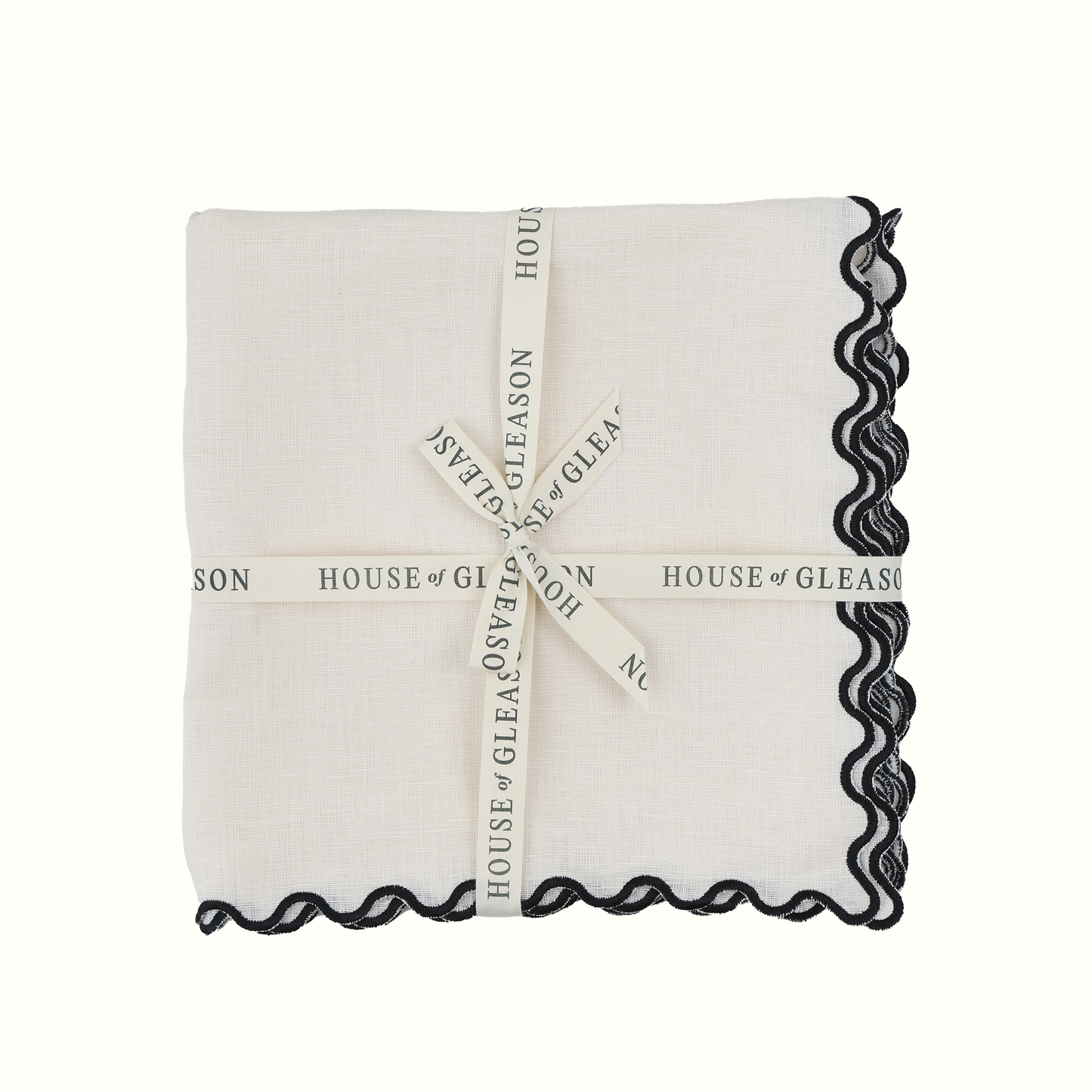 The Vivienne Linen Dinner Napkins - Cream