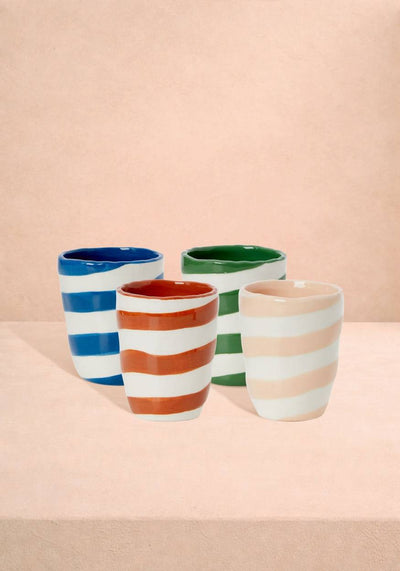 Gorgeous Striped tumblers Cinco de Mayo - Set of 4