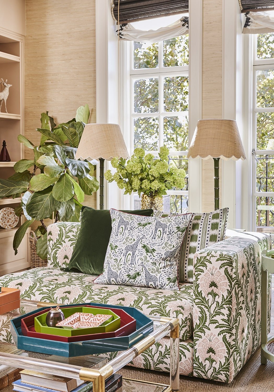 Cushions Fir Green Velvet Cushion Cover - With Tassels
