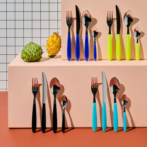 Vero Cutlery Set 16pc, Stainless Steel Black