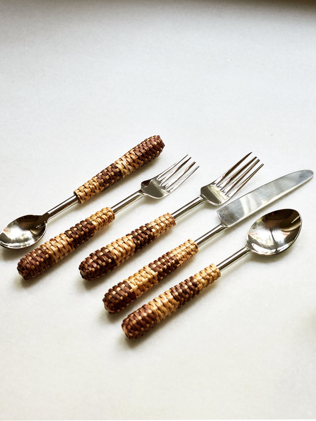 Cutlery Set Handwoven Handle
