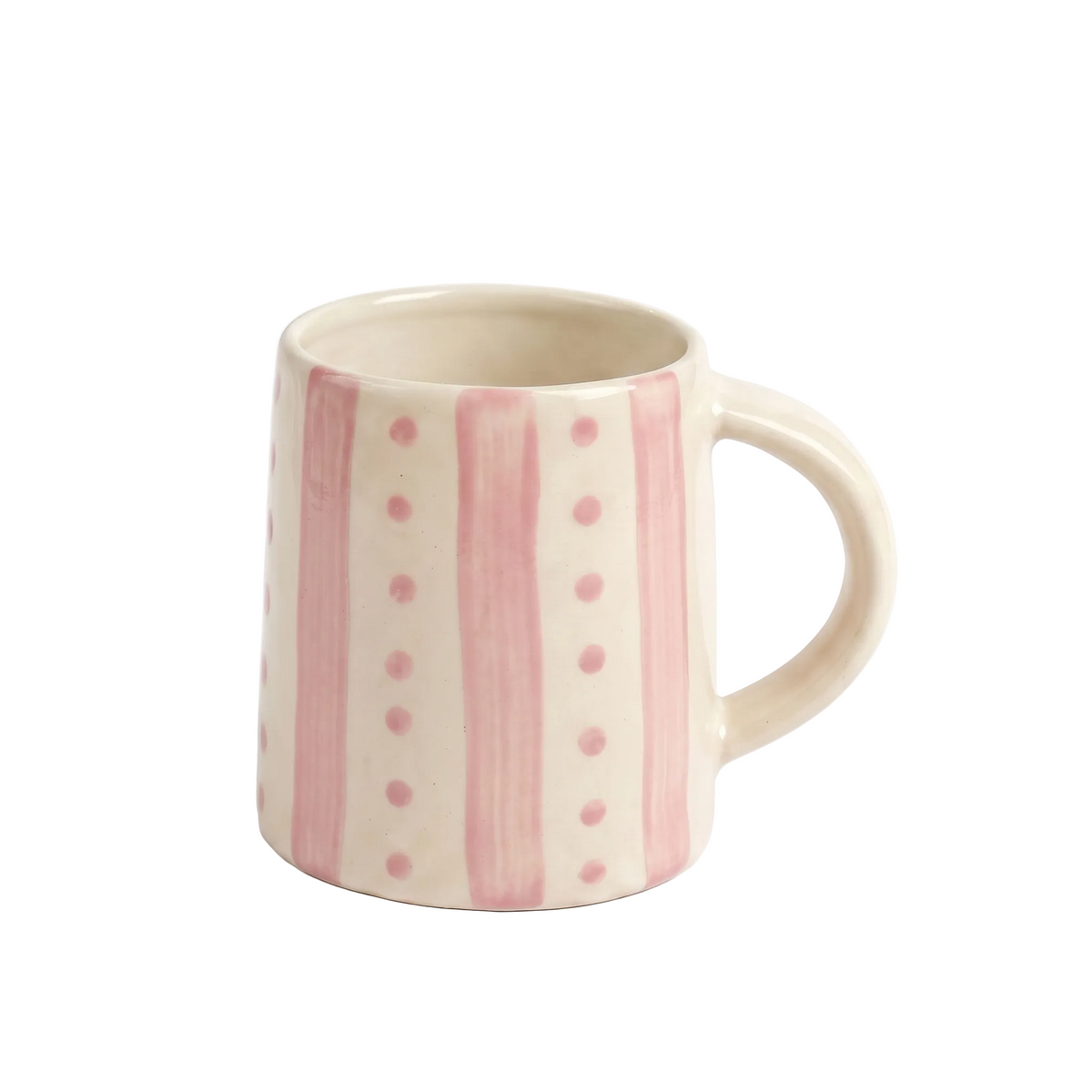 Pink Stripe & Dot Mug | 4 Inch - Casa Amarosa
