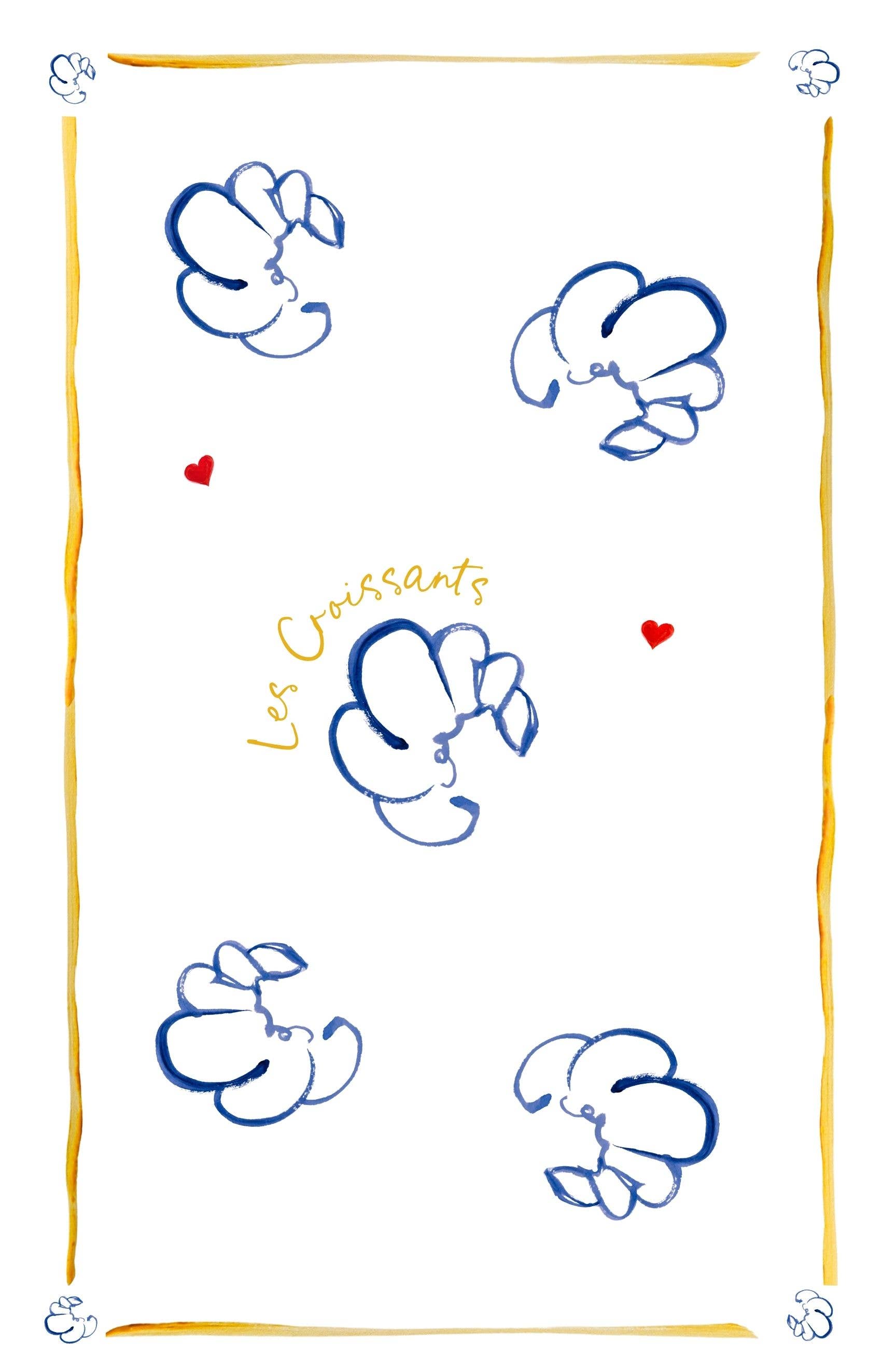 Dinette - Croissants Tea Towel