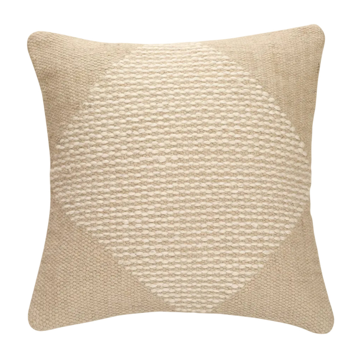Diagonal Stripe Wool Pillow | Biscotti | Without Filler - Casa Amarosa