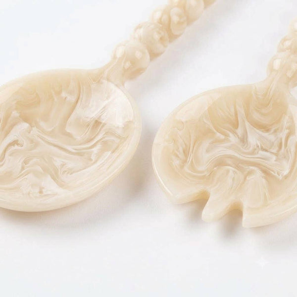 Vanilla Resin Salad Server, Set of 2