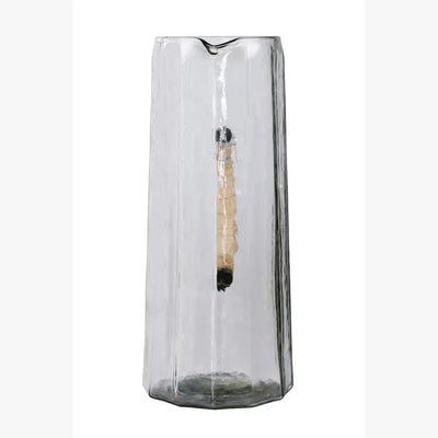 Hammered Water Pitcher, Natural 6.25x9.5 Inches - Casa Amarosa