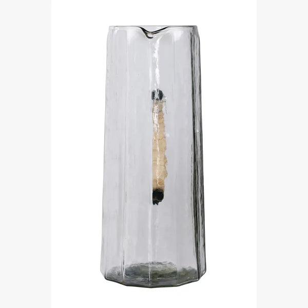 Hammered Water Pitcher, Natural 6.25x9.5 Inches - Casa Amarosa
