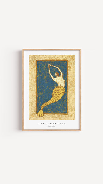 Dancing in the Deep - Mermaid Wall Art Print