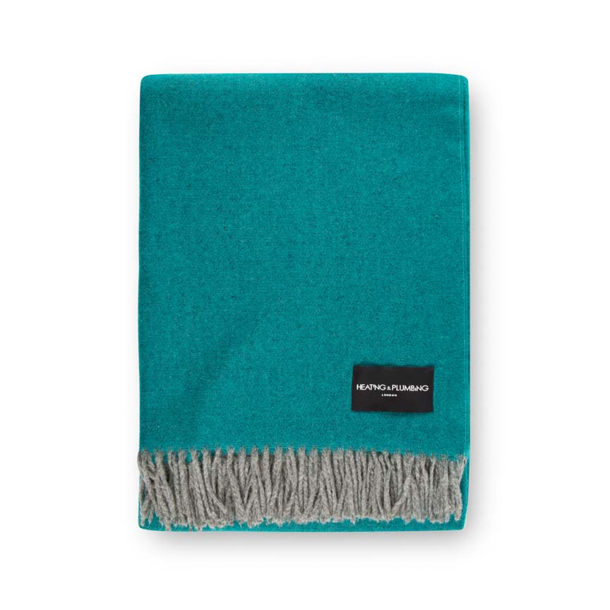 Daydreams - Merino Lambswool Throw - Deep Sea Green