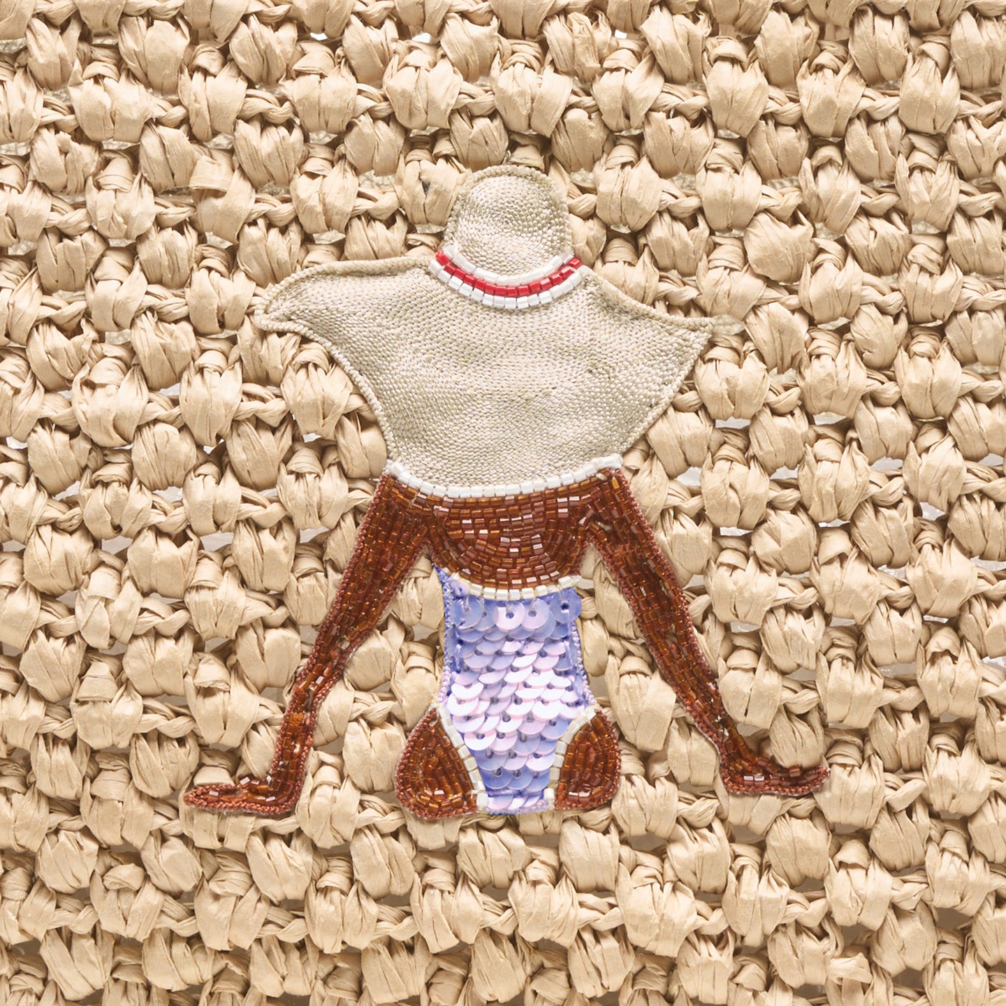Hand Woven Pampelonne Bag Hand Embellished With Their Signature Sunbather
