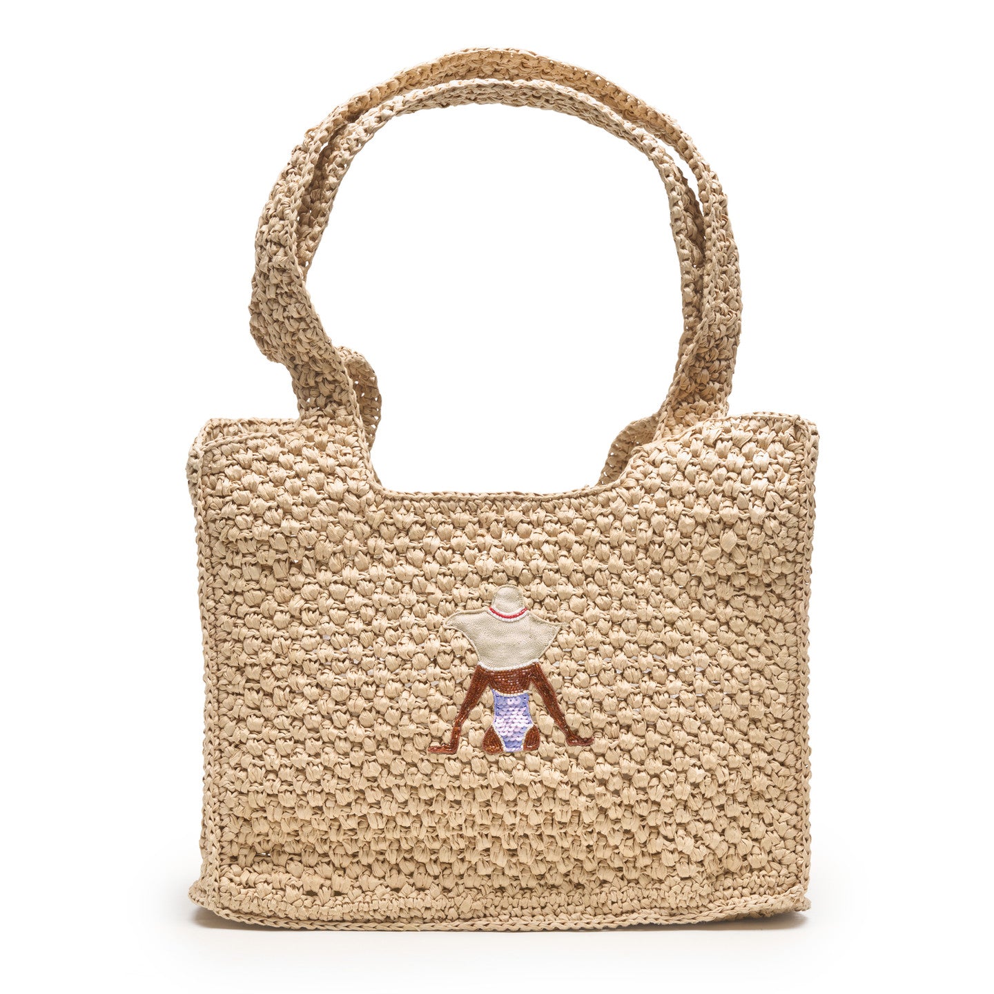 Hand Woven Pampelonne Bag Hand Embellished With Their Signature Sunbather