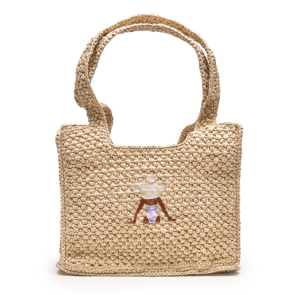 Hand Woven Pampelonne Bag Hand Embellished With Their Signature Sunbather
