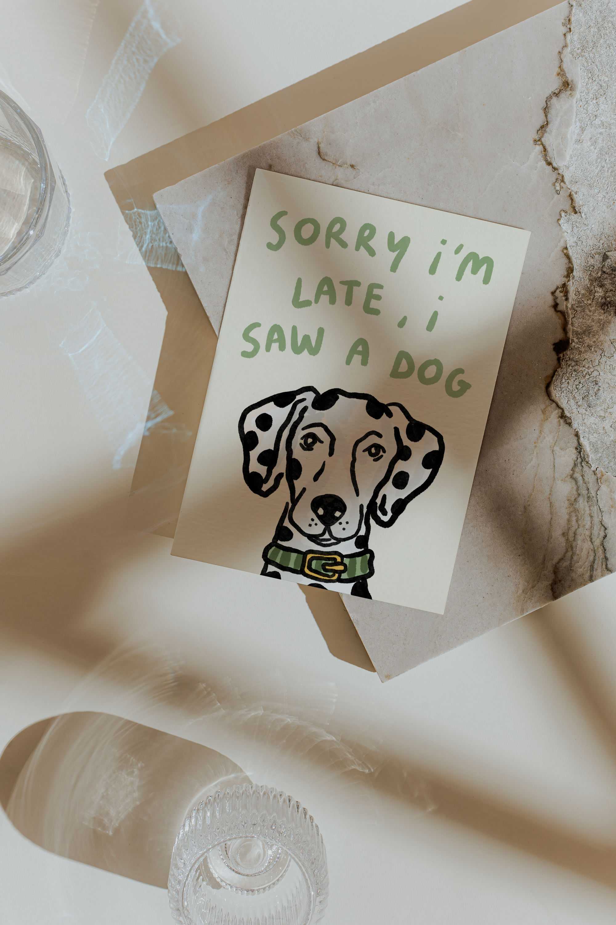Sorry I'm Late - I Saw A Dog Print