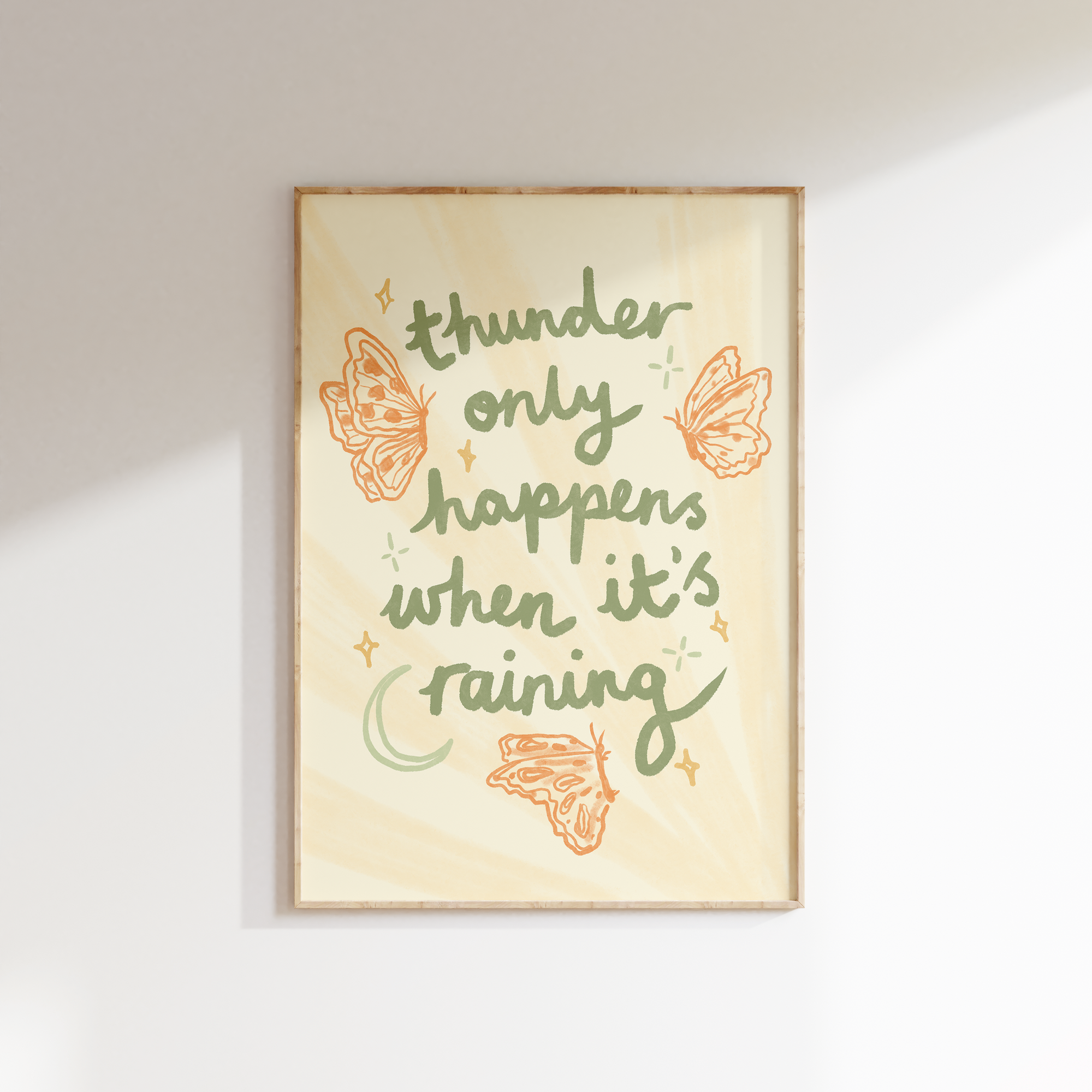 Thunder Only Happens When Its Raining Print