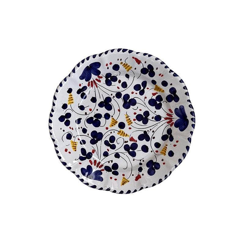Deruta 20cm Plate with Blue Flowers