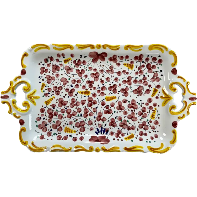 Serving Tray Deruta 44 cm Burgundy