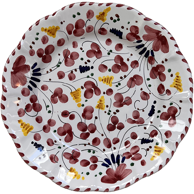 Deruta Plate 16 cm Bordeaux