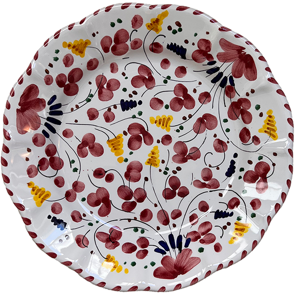 Deruta Plate 25 cm Bordeaux