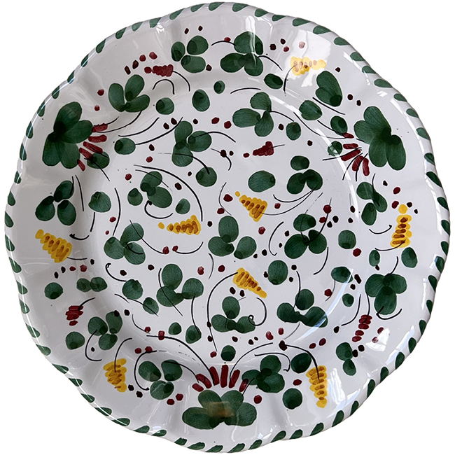 Deruta Plate 25 cm Green