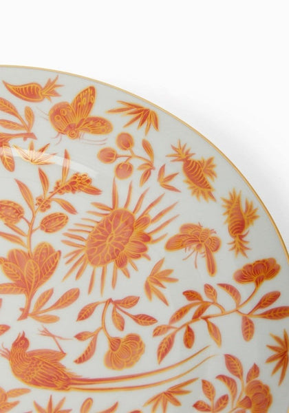 4 Sacred Bird and Butterfly Mottahedeh Archival Revival Dessert Plates