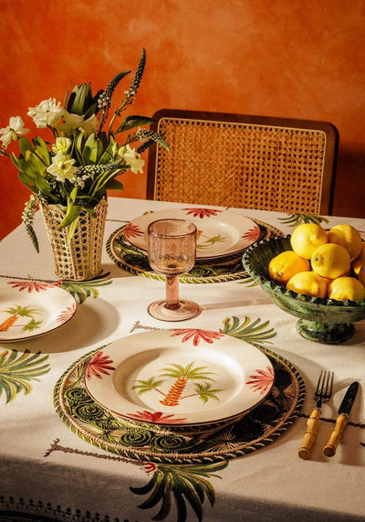 Arabella Side Plate, Green Palm Tree