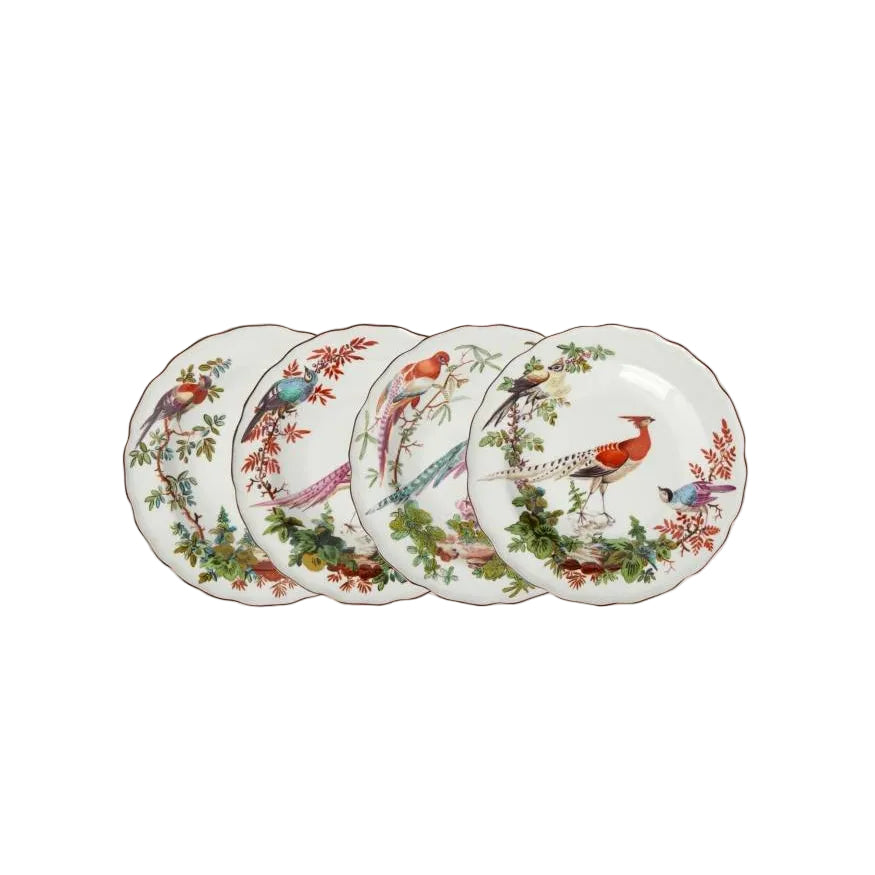 Chelsea Bird Side/Pudding Plates - Set of 4