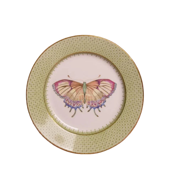 Dessert Plates Green Apple Lace Plate Butterfly Side/Pudding Plates  - Set of 4