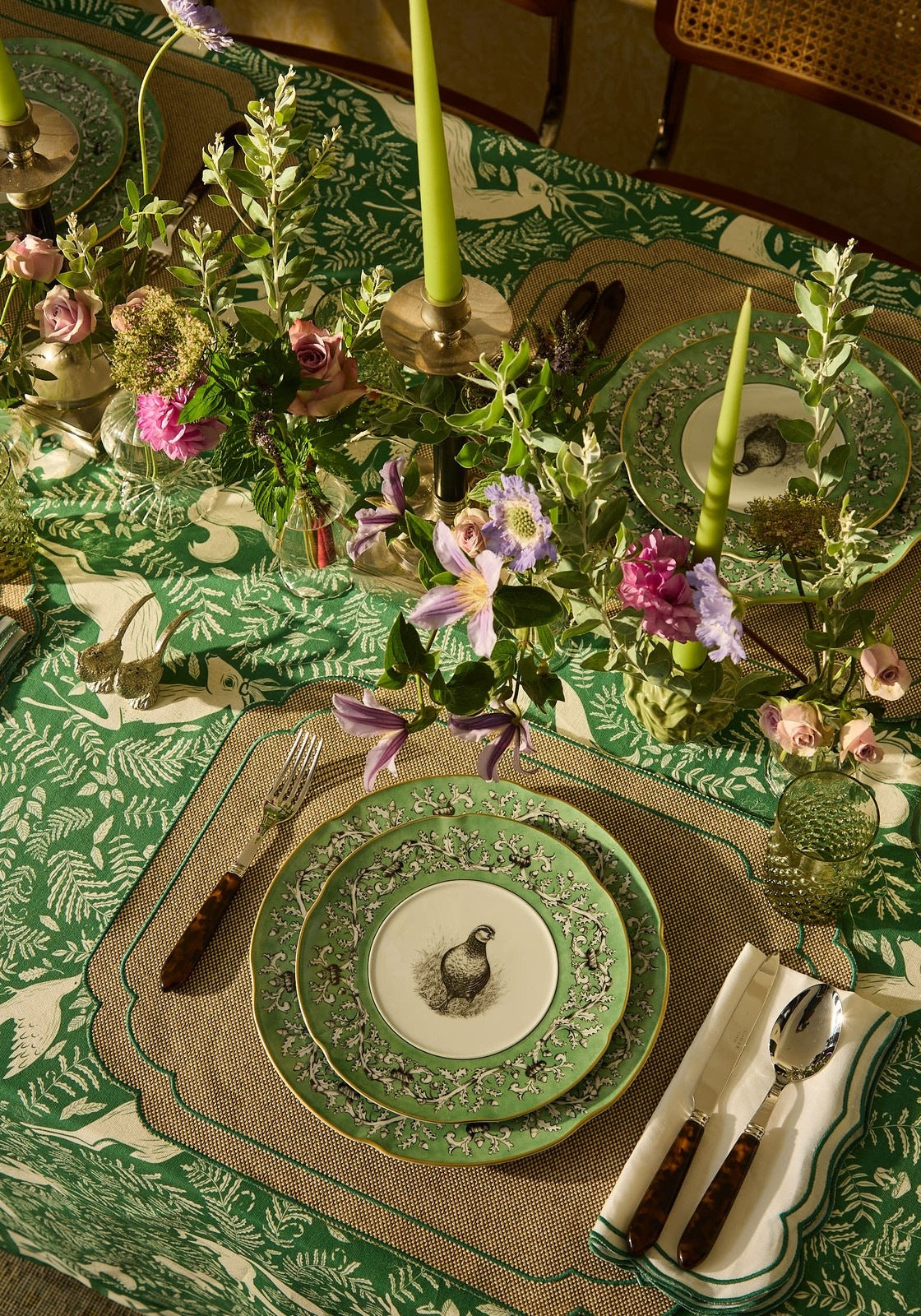 Pheasant Fancy Dessert Plates - Set of 4