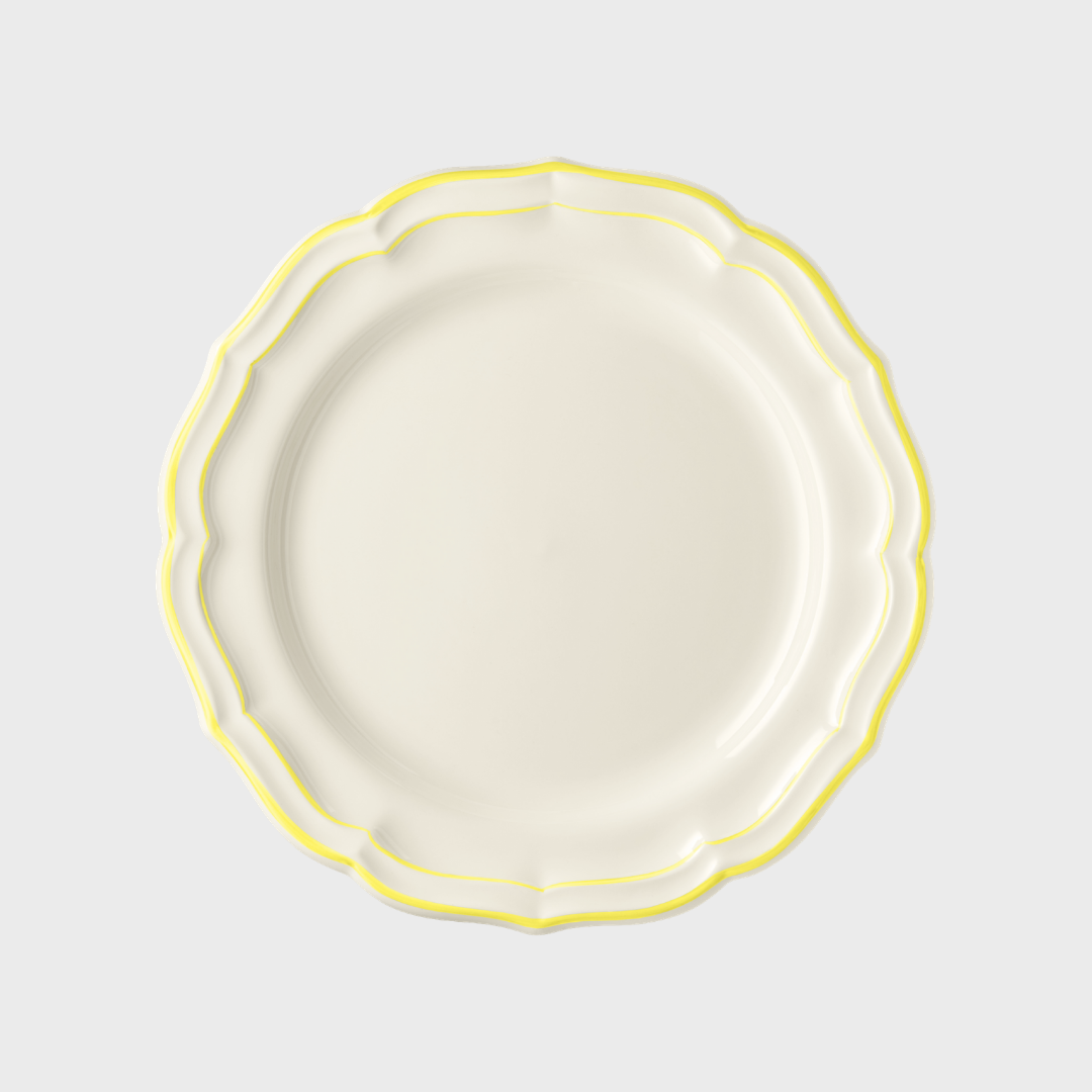 Gien Citron Scallop Edge Dessert/Side Plate