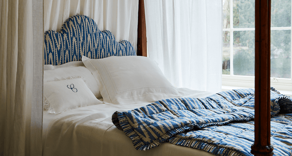 Bed Linen Set Diamond Stitch Ivory White